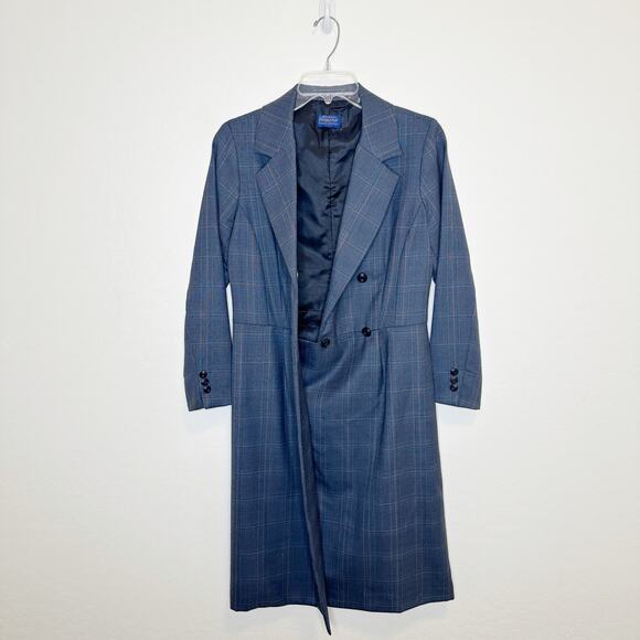 Vintage Pendleton Double Breasted Plaid Wool Coat Dress Size 6 Made in the USA - Picture 4 of 9